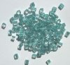 10 grams of 4x4mm Colorlined Metallic Teal Miyuki Cubes